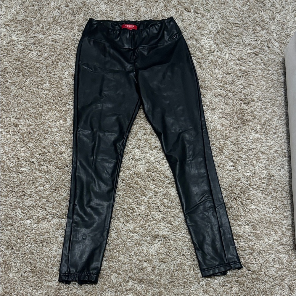 Guess Black Faux Leather Skinny Jeans